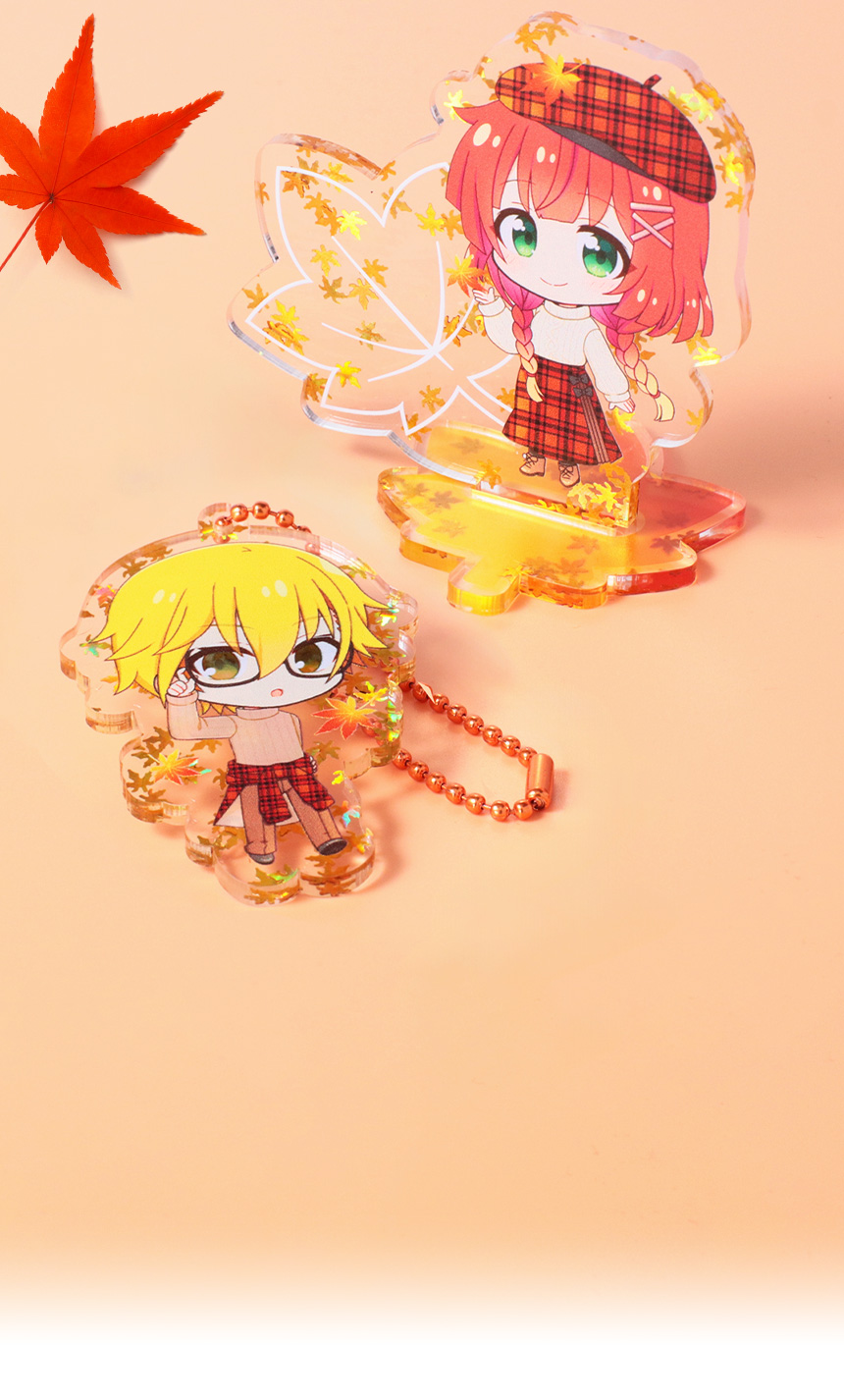 もみじフレークアクリルキーホルダー商品画像