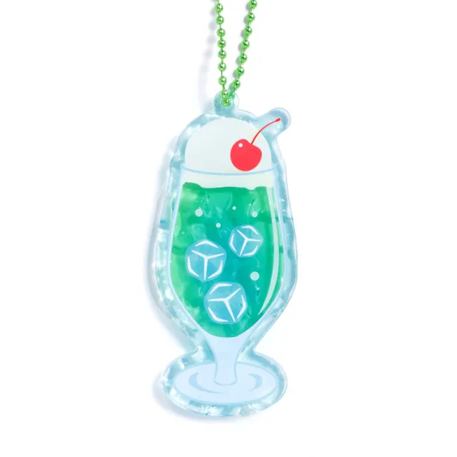 クリームソーダの水面アクリルキーホルダー
