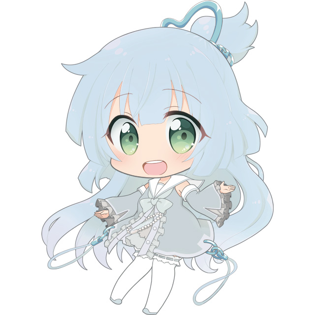 ライトブルー系リルちゃんイラストデータ