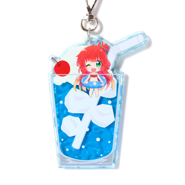 クリームソーダの水面アクリルキーホルダー
