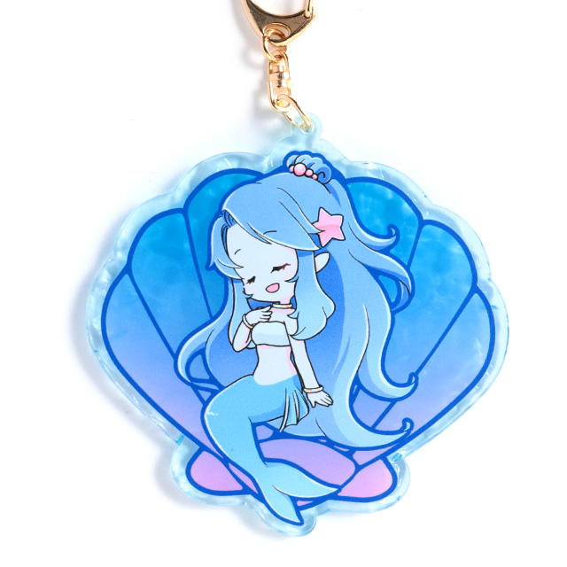 人魚の水面アクリルキーホルダー