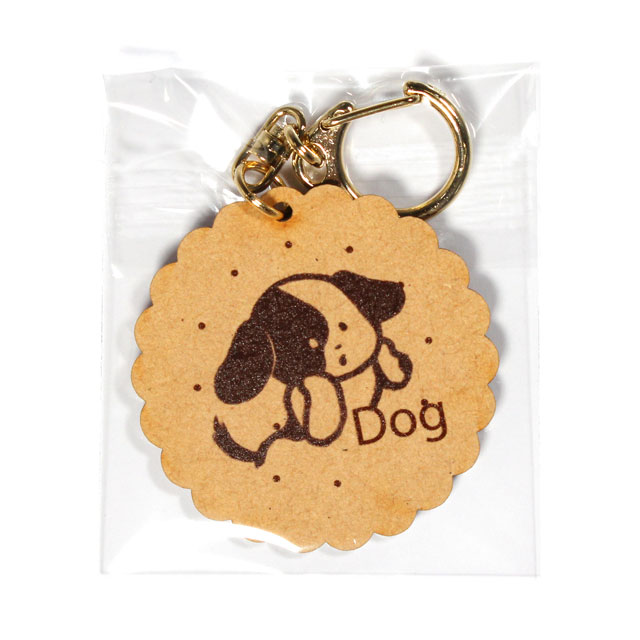 木製ビスケットキーホルダー いぬ アクリルグッズの達人