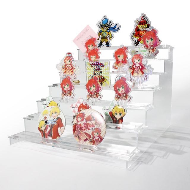 ディスプレイ用アクリルひな壇 7段 アクリルグッズの達人